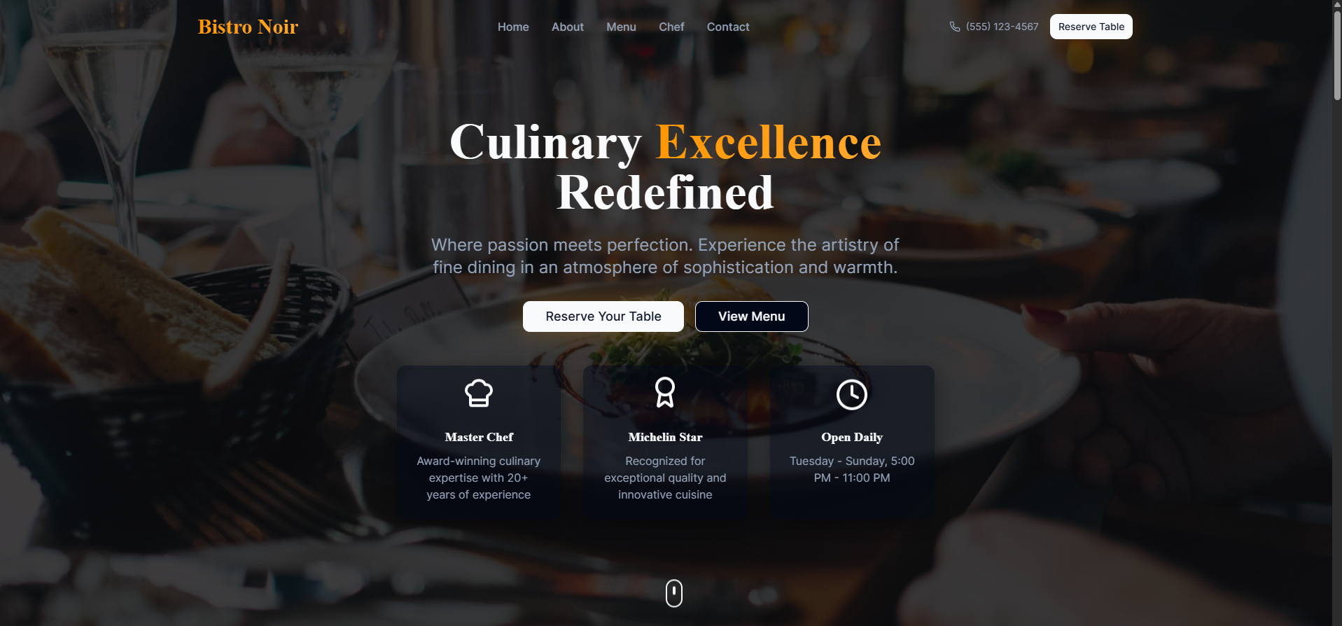 Gourmet Bliss Restaurant Website